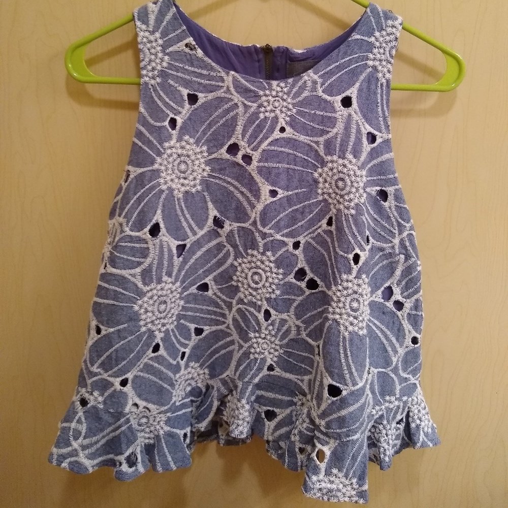 Sunday in Brooklyn Anthropologie Embroidered Top